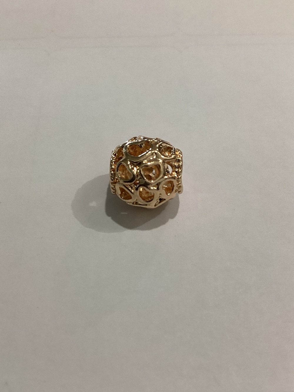 Gold Tone Filigree Accent Bead